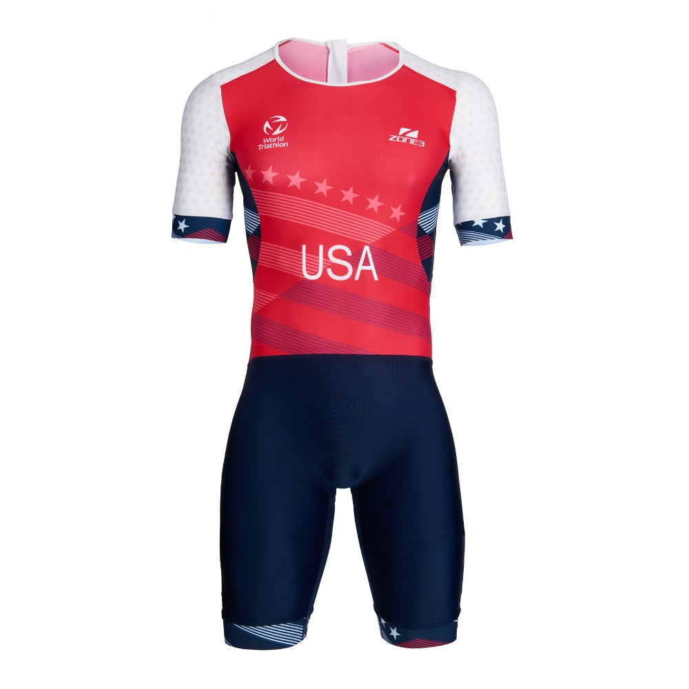 USA Triathlon Comfort Short Sleeve Men's Tri Suit – ZONE3 USA