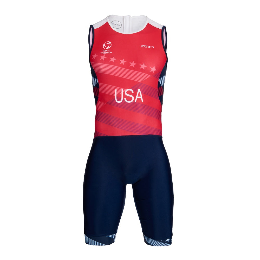 USA Triathlon Comfort Sleeveless Men's Tri Suit – ZONE3 USA